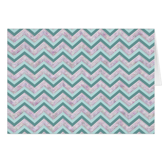 Patrón ZigZag Verde azulado de Pearl Floral (Anverso (Horizontal))