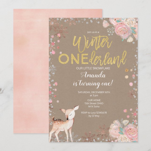 Patrona de invitaciones de cumpleaños de Onederlan (Anverso / Reverso)