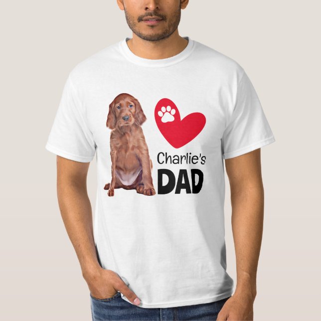 Patrona irlandesa Personalizada Papá Camiseta (Anverso)