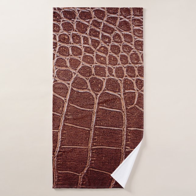 Patronabstracto de cuero de cocodrilo, lagarto, an (Toalla de baño)
