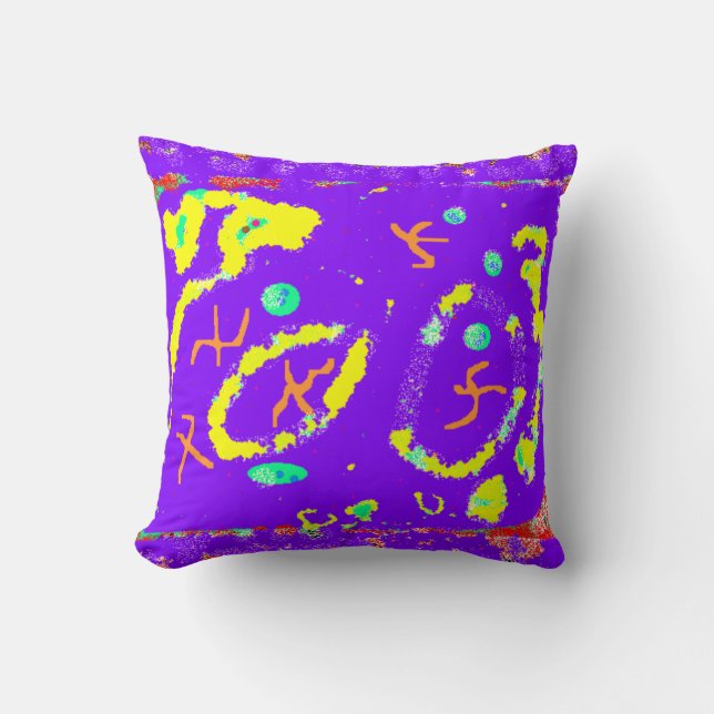 Patrones de arte abstracto de la almohada púrpura (Anverso)