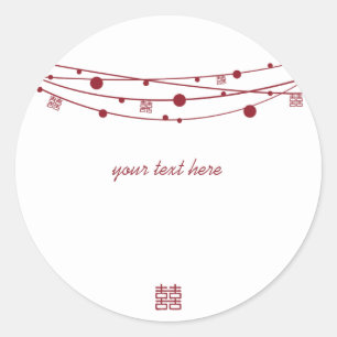 Patrones de doble felicidad Pegatinas de casamient