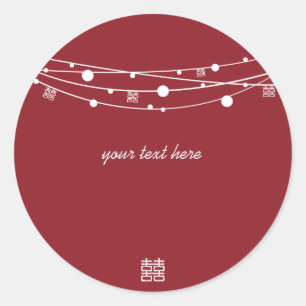 Patrones de doble felicidad Pegatinas de casamient