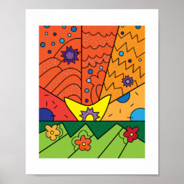 Patrones de Doodle Coloridos | Impresión de Póster
