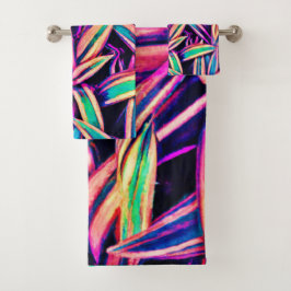 Patrones de hojas de neón revelados