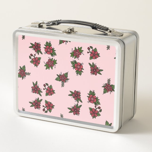 Patrones de rosas, diseño adorable de rosa y rojo (Anverso)