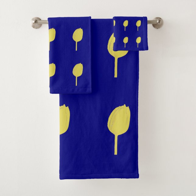 Patrones de tulipanes florales amarillos dorados d (In situ)