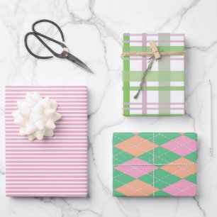 Patrones divertidos y coloridos envoltura de papel