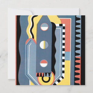 Patrones geométricos de jazz Pochoir Art Déco vint