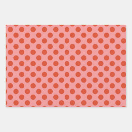 Patrones naranja y rosa Conjunto de papel de ajust