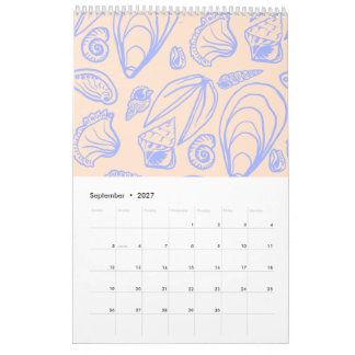 Patrones y Escenas de Verano Griego Calendario de 