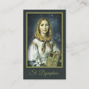 Patroness de Dymphna del santo de las tarjetas