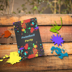 Patrulla de pintura de neón, invitación a la fiest