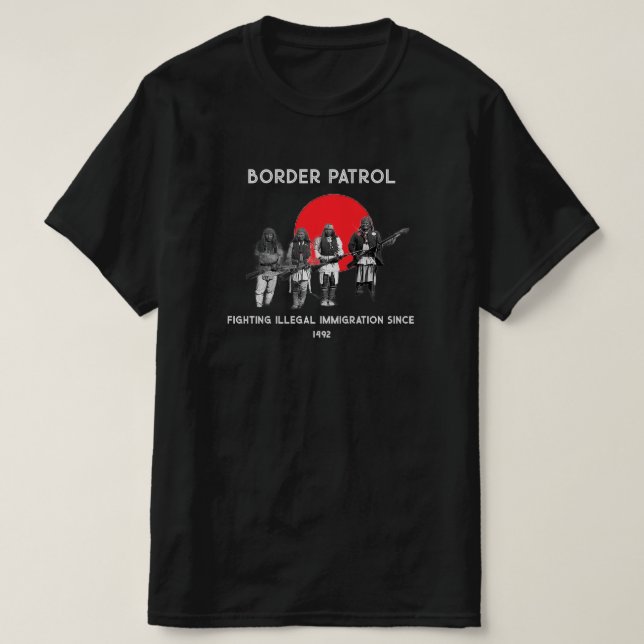 Patrulla fronteriza camiseta nativa estadounidense (Diseño del anverso)