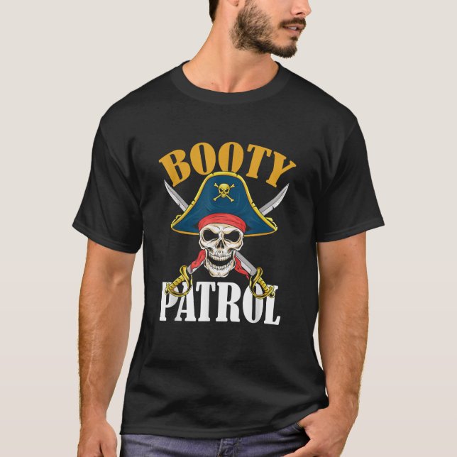 Patrulla masculina Patrulla pirata camiseta de Hal (Anverso)