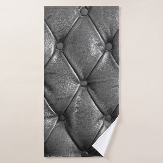 pattern of black genuine leather texture using as  (Toalla de baño)