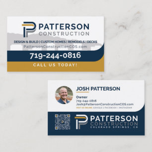 Patterson Construction COS tarjetas de negocios jo