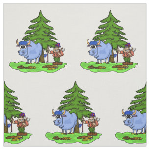 Paul Bunyan (afeitado) y tela azul del bebé del