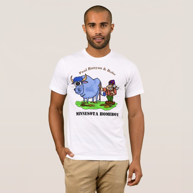 Paul Bunyan y Babe Minnesota Camiseta Homeboy (Anverso completo)