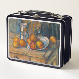 Paul Cezanne - Bodegón con jarra de leche y frutas
