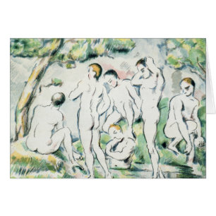Paul Cezanne el   los bañistas, pequeña placa