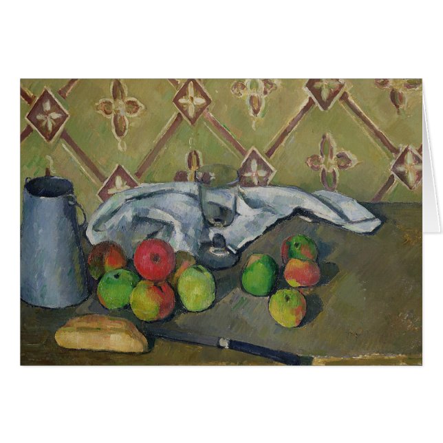 Paul Cezanne | Frutas, Serviette y Leche Jug, c.18 (Anverso (Horizontal))