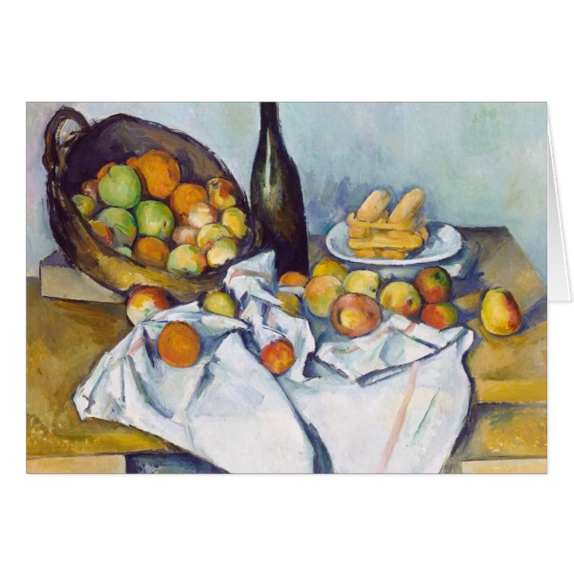 Paul Cézanne la cesta de manzanas que pintan arte (Anverso (Horizontal))