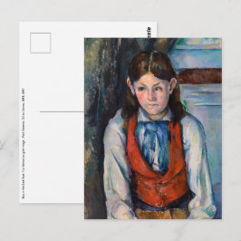 Paul Cezanne - Niño en la postal Red Vest
