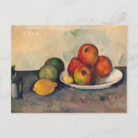 Paul Cezanne - todavía la vida con una postal de m
