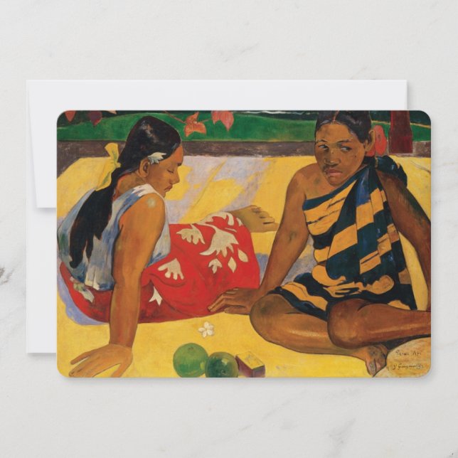 Paul Gauguin Dos Mujeres De Tahiti Parau Api Vinta (Anverso)