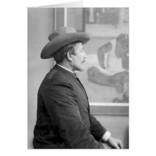 Paul Gauguin frente a sus lienzos