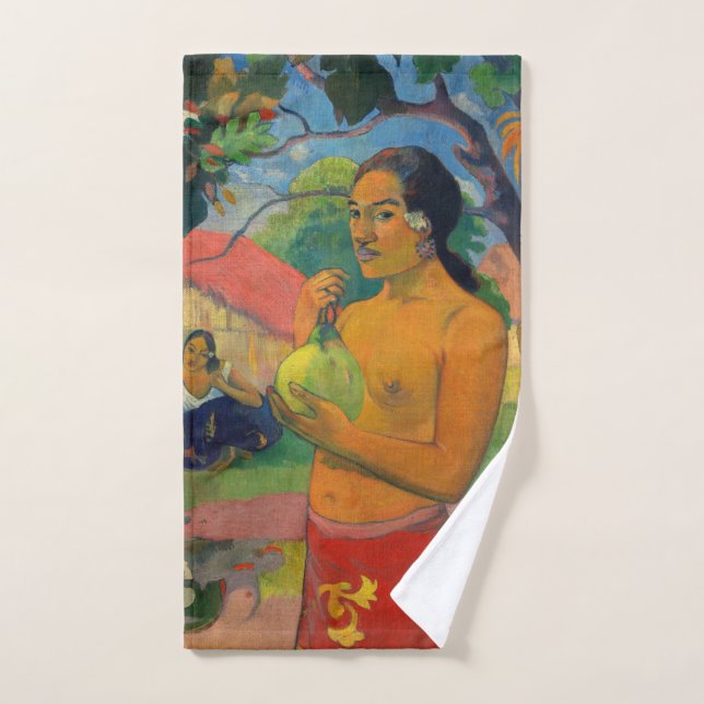 Paul Gauguin - Mujer sosteniendo un fruto (Toalla de mano)