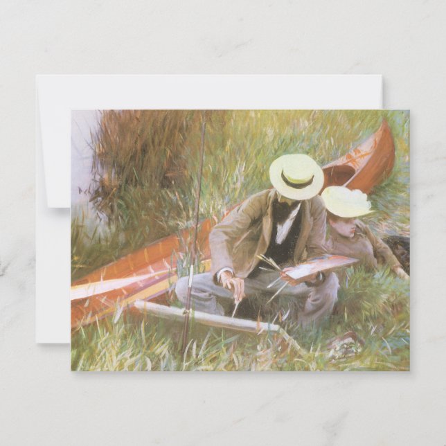 Paul Helleu dibujando con su esposa por JS Sargent (Anverso)