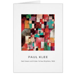 Paul Klee, elegante tarjeta Bella Artes abstracta
