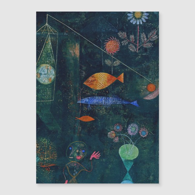 Paul Klee Fish Magic Resumen Pintura de arte gráfi (Anverso)