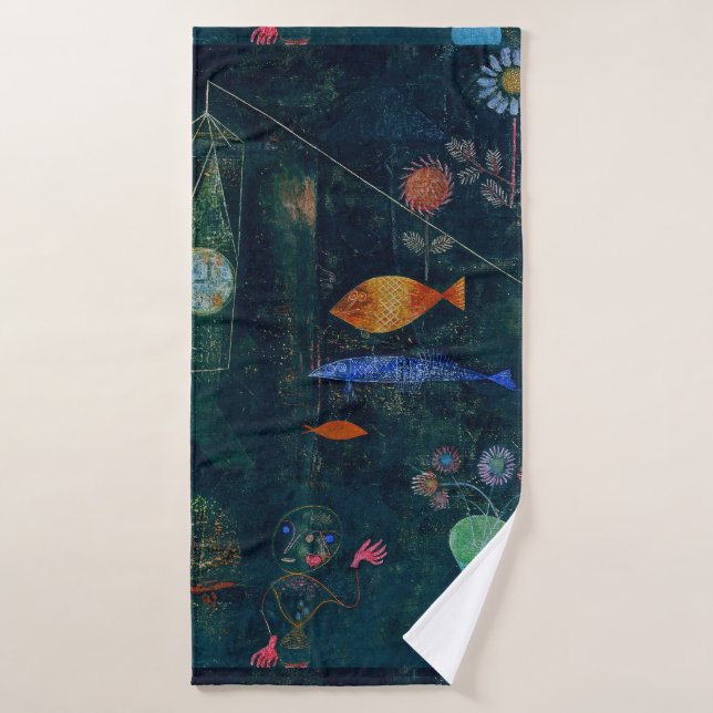 Paul Klee Fish Magic Resumen Pintura de arte gráfi (Toalla de baño)