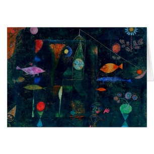 Paul Klee Fish Magic Resumen Pintura de arte gráfi