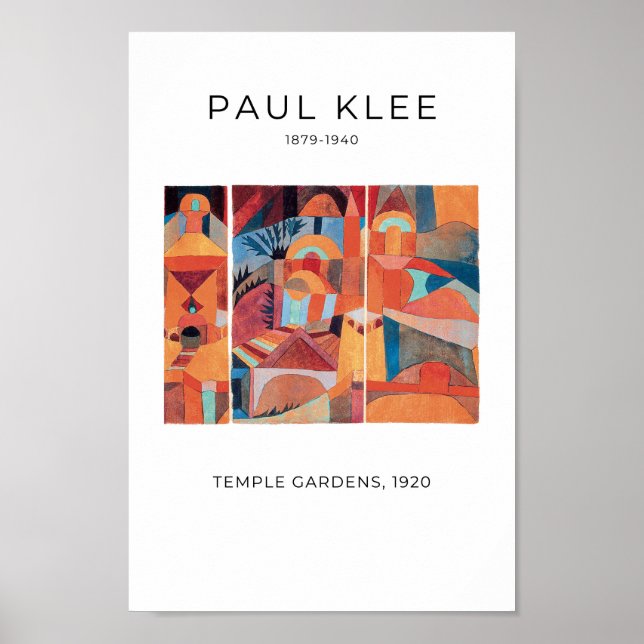 Paul Klee, jardines del templo - Arte abstracto co (Frente)