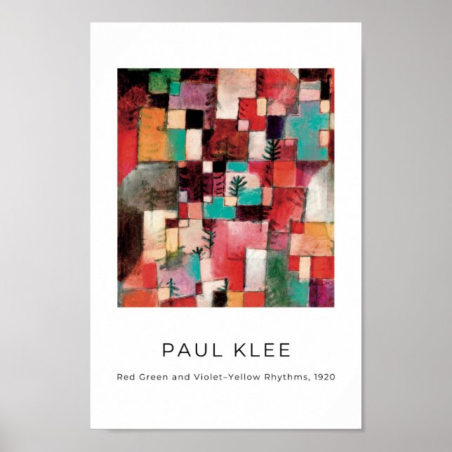 Paul Klee, Poster de arte colorido y moderno abstr (Frente)