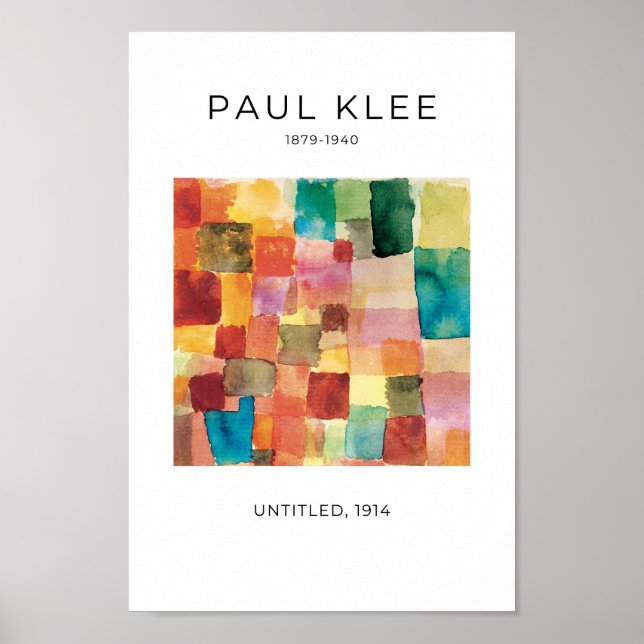 Paul Klee, Poster de arte colorido y moderno abstr (Frente)