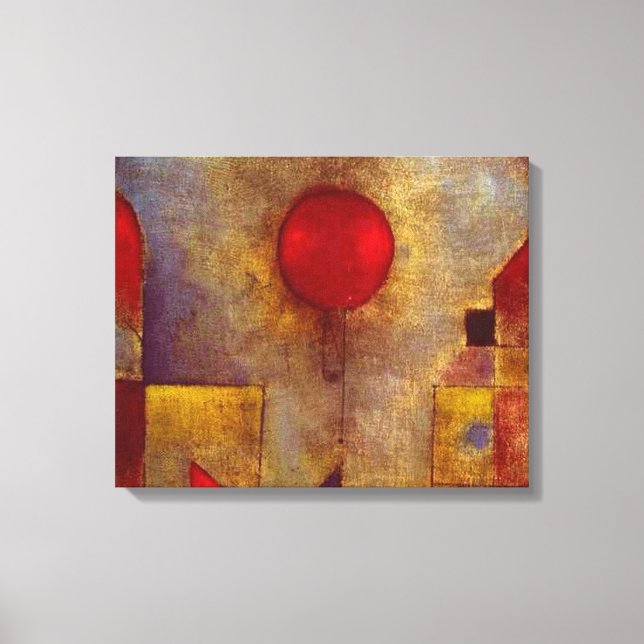 Paul Klee Red Balloon Resumen Arte Colorido (Anverso)