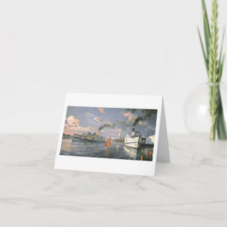 Paul McGehee "barcos de vapor tarjeta del Potomac"