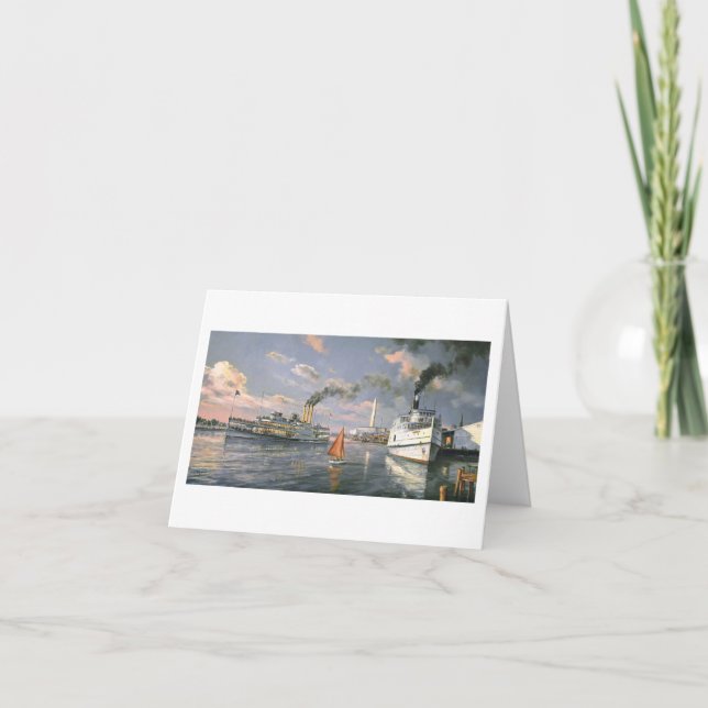 Paul McGehee "barcos de vapor tarjeta del Potomac" (Anverso)