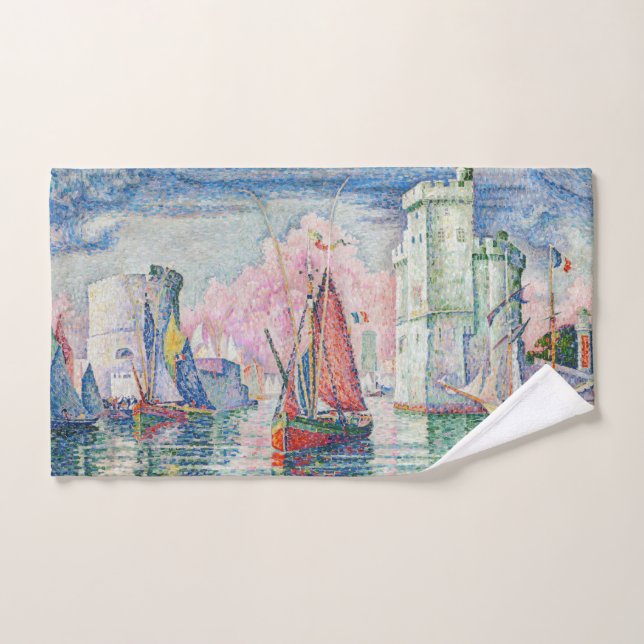 Paul Signac - Entrada al puerto de La Rochelle (Toalla de mano)