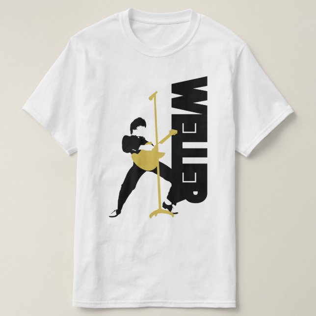 Paul Weller de la camiseta minimalista del arte (Diseño del anverso)