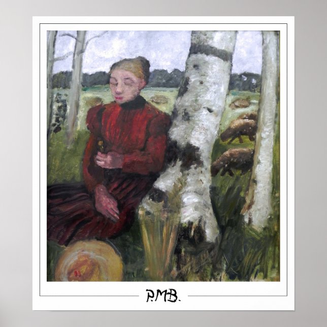 Paula Modersohn-Becker Zedign Poster de Arte #39 (Frente)