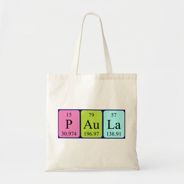 Paula nombre de tabla periódica de la bolsa (Frente)
