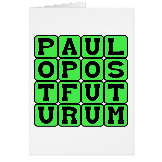 Paulo Post Futurum, Un Poco Después Del Futuro (Frente)