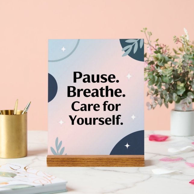 Pausa. Respira. Cuida de Ti – Póster (Boda)