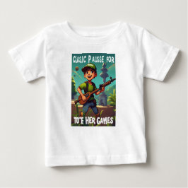 Pausar mi juego retro para estar aquí" Camiseta gr